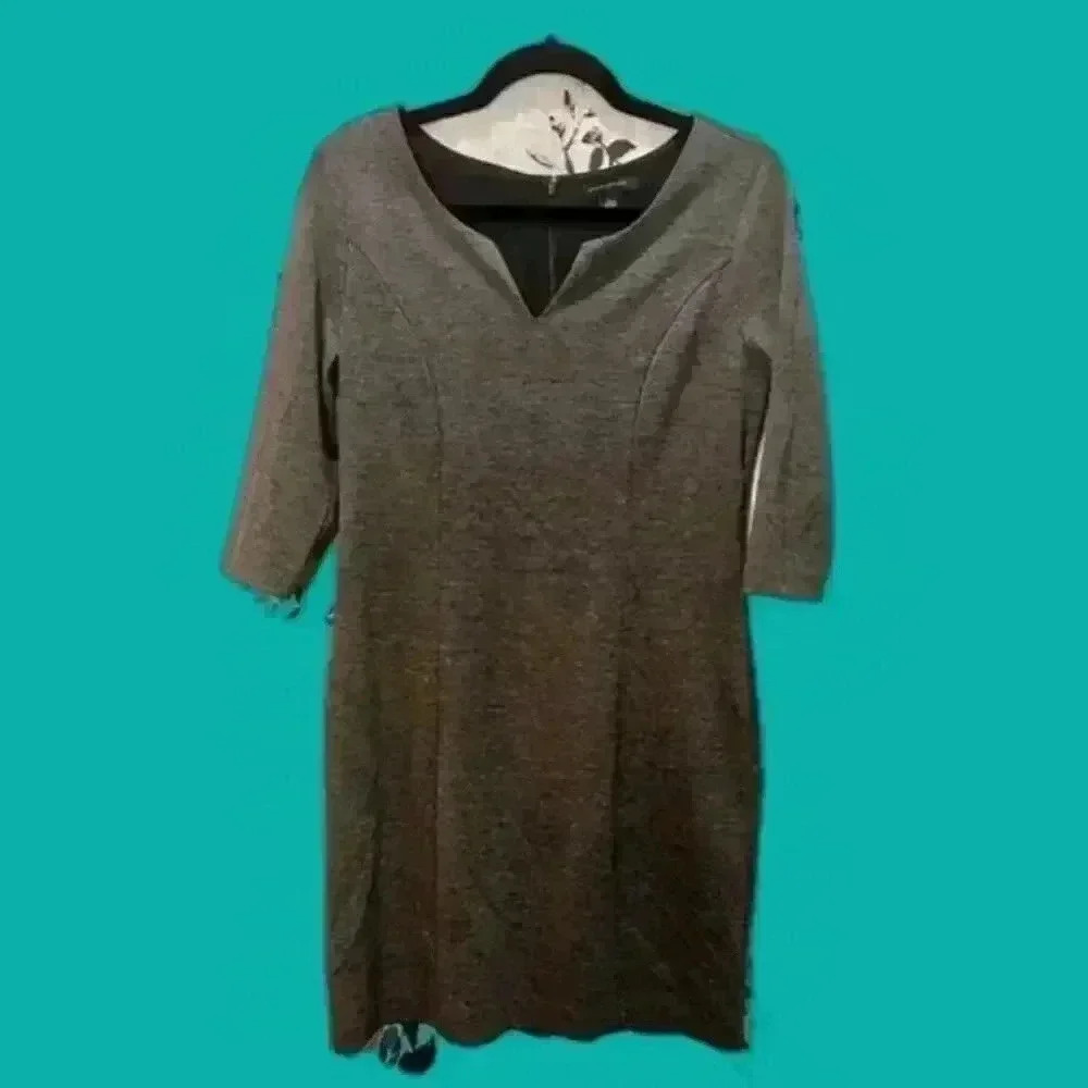 Banana Republic 1/2 Sleeve Gray Shift Dress size 6